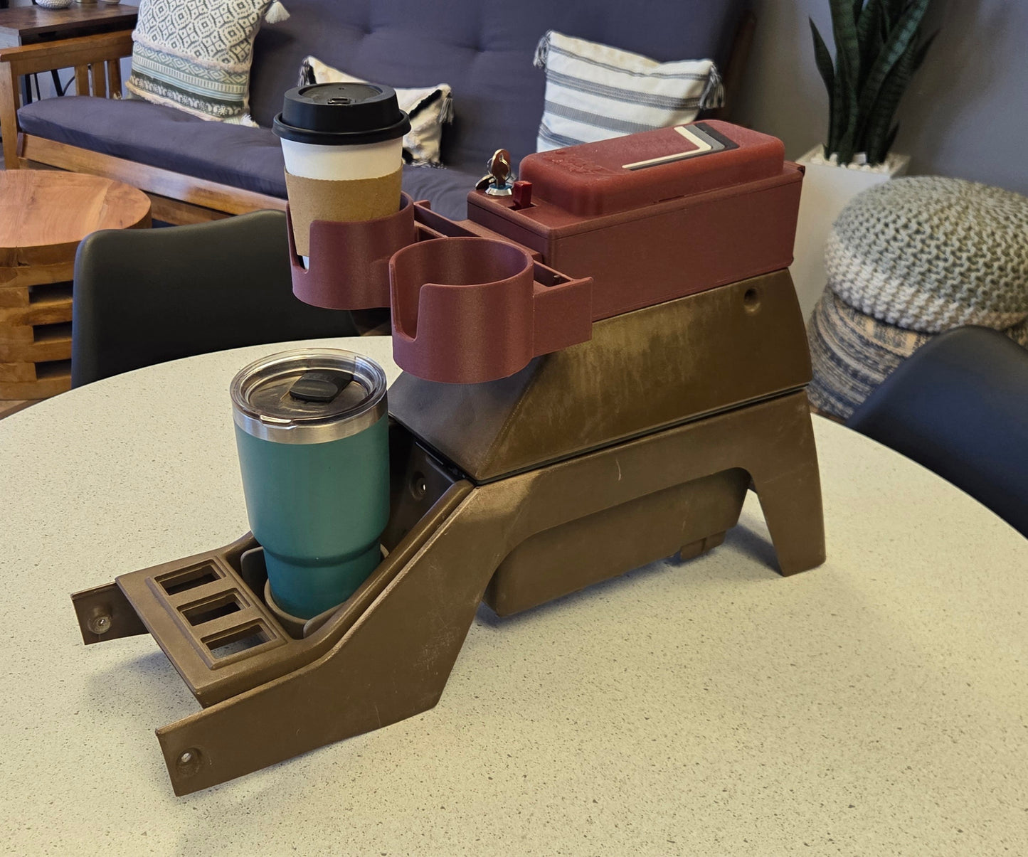 1984-1989 Toyota 4Runner & Pickup Rear Heater and Double Stack Center Console Lid with Cup Holder | 1st Gen 4Runner Armrest Top | Yota Things