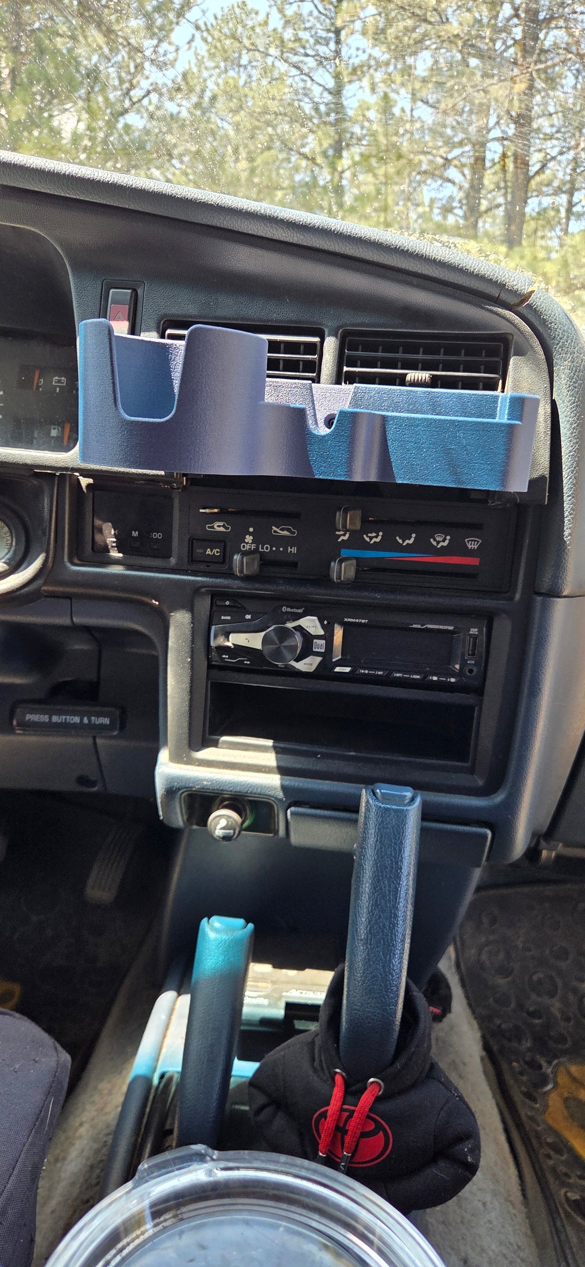Single Cup Holder & Device Organizer / Console Top or Seceret Stash Attachment