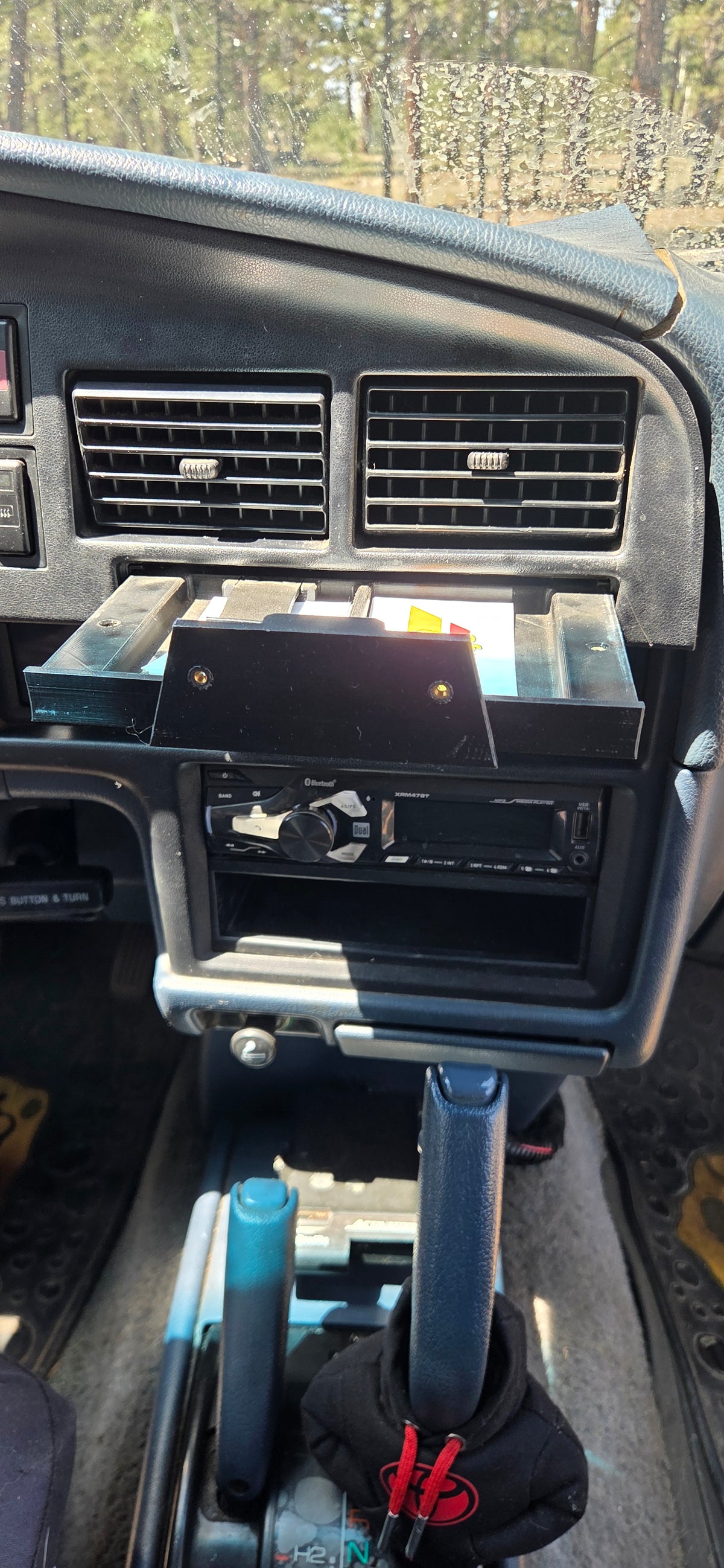 Single Cup Holder & Device Organizer / Console Top or Seceret Stash Attachment