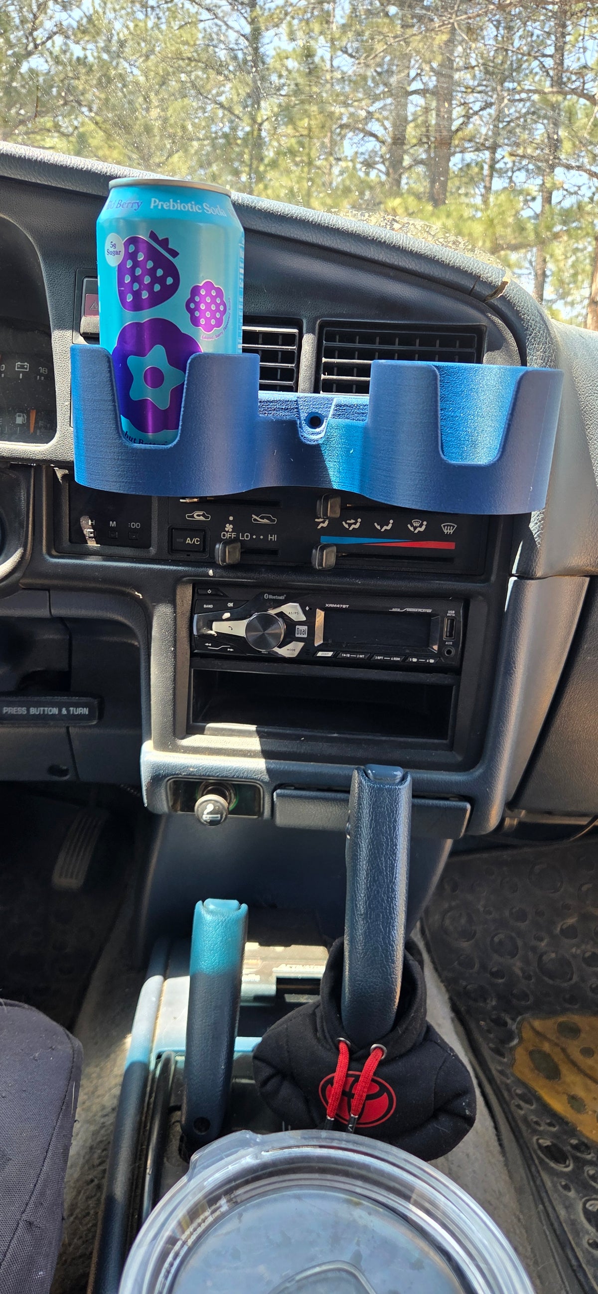 Dual Cup Holder & Device Organizer / Console Top or Seceret Stash Attachment