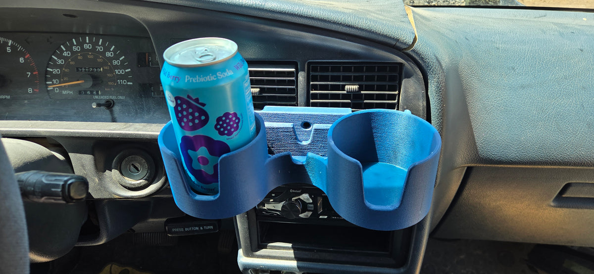 Dual Cup Holder & Device Organizer / Console Top or Seceret Stash Attachment