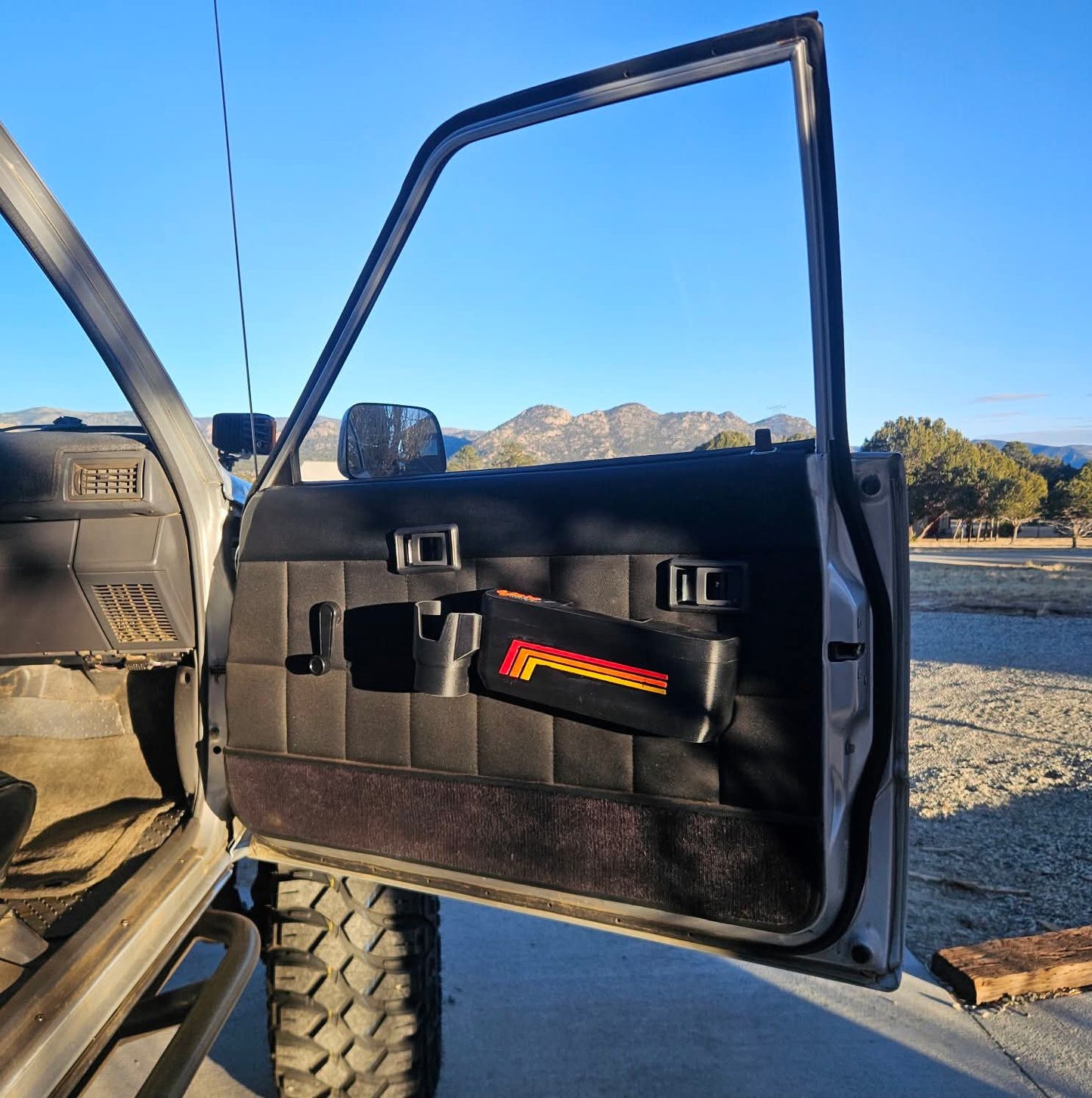 1980-1990 Land Cruiser FJ60 FJ62 | 1984-1988 Pickup | 1984-1989 4Runner | Toyota Silicone Door Armrests with Cup Holder (Set of 2) 16in long