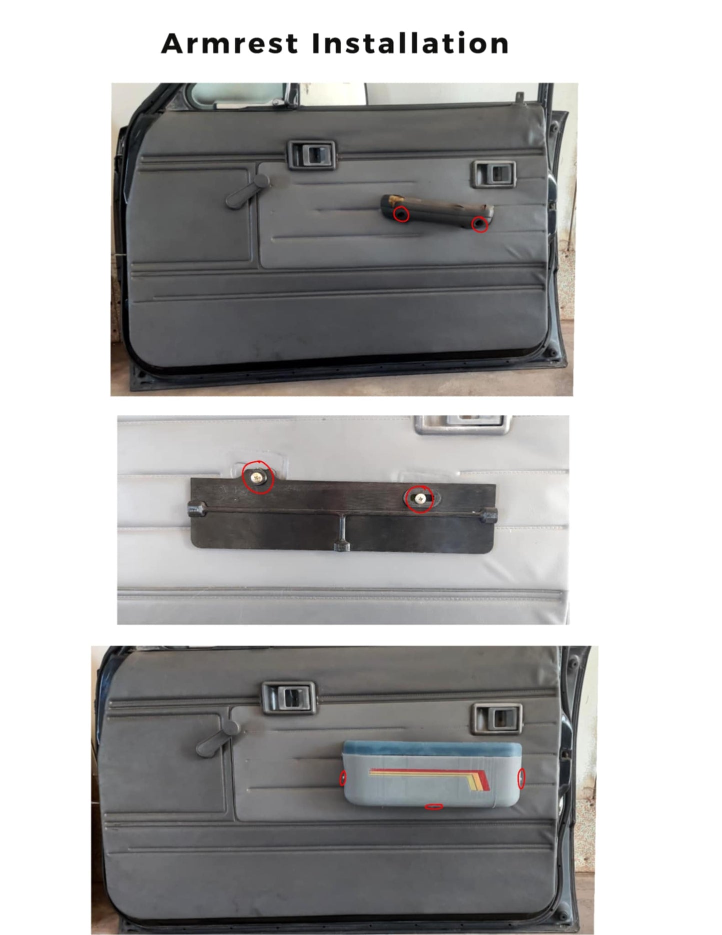 1980-1990 Land Cruiser FJ60 FJ62 | 1984-1988 Pickup  | 1984-1989 4Runner Toyota | Silicone Door Armrests (Set of 2) |