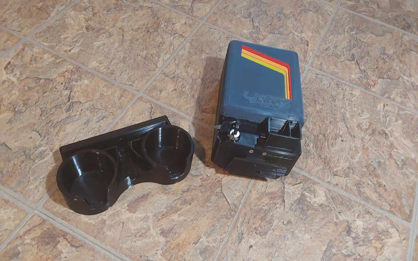 1984–1995 4Runner, 1984–1994 Pickup, & 1993–1998 T100 | Dual Cup Holder & Device Organizer | Toyota Console Attachment