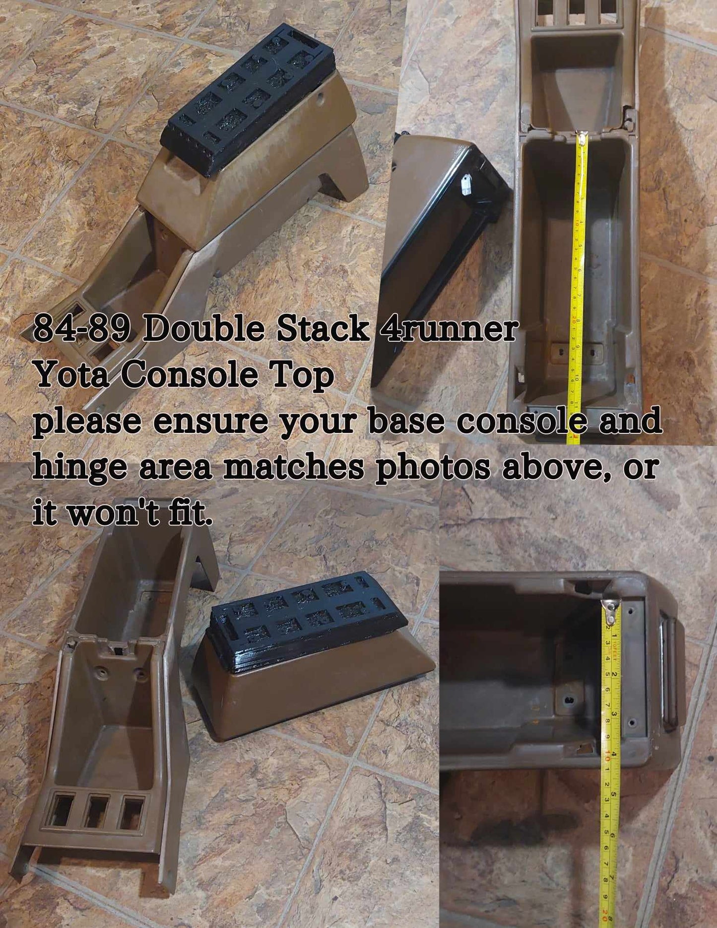 1984-1989 Toyota 4Runner & Pickup Center Console Lid with Cup Holder | 1st Gen 4Runner Armrest Top | Yota Things