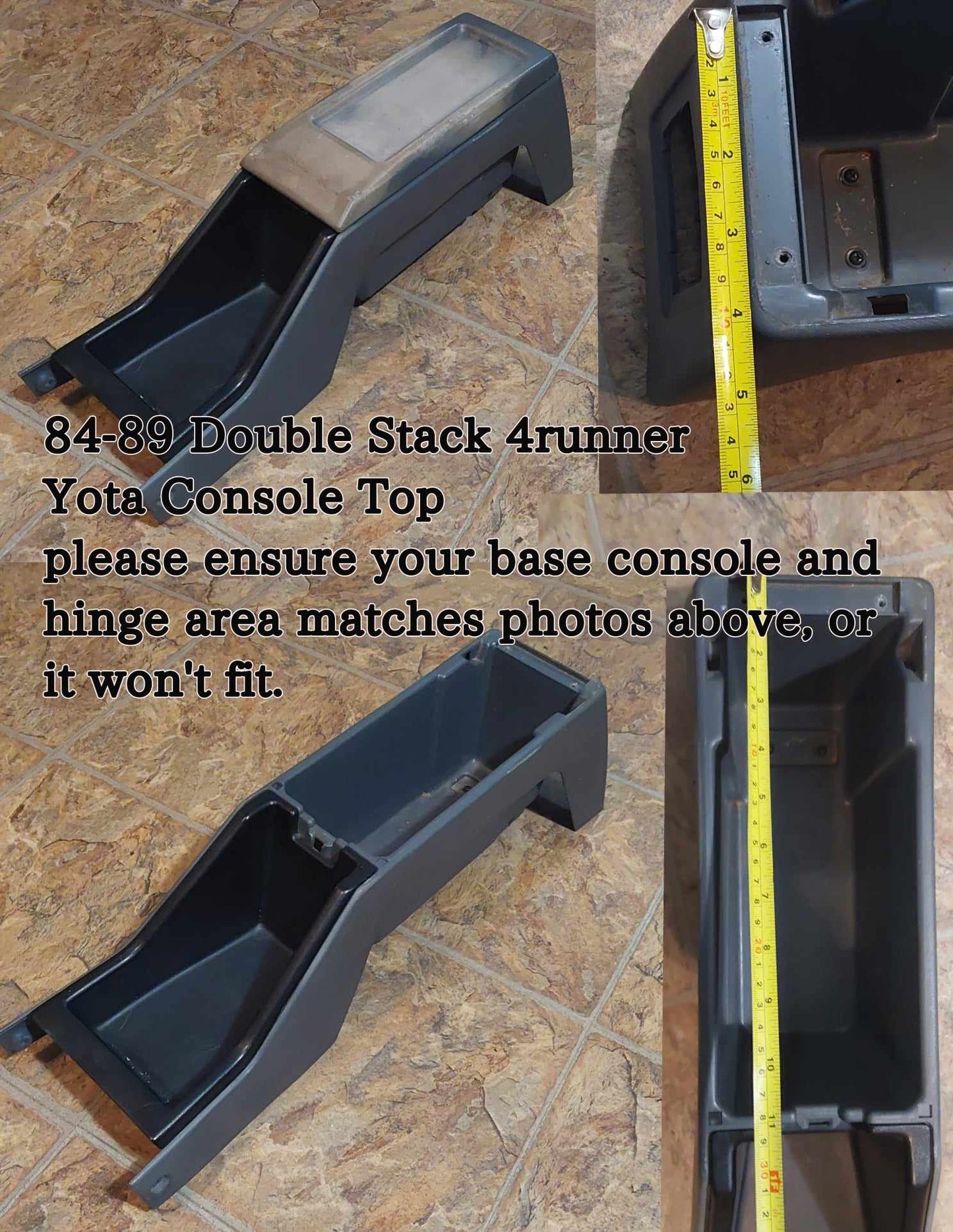 1984-1989 Toyota 4Runner & Pickup Center Console Lid with Cup Holder | 1st Gen 4Runner Armrest Top | Yota Things